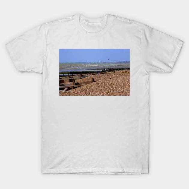 Angmering on Sea Beach Sussex England T-Shirt by AndyEvansPhotos